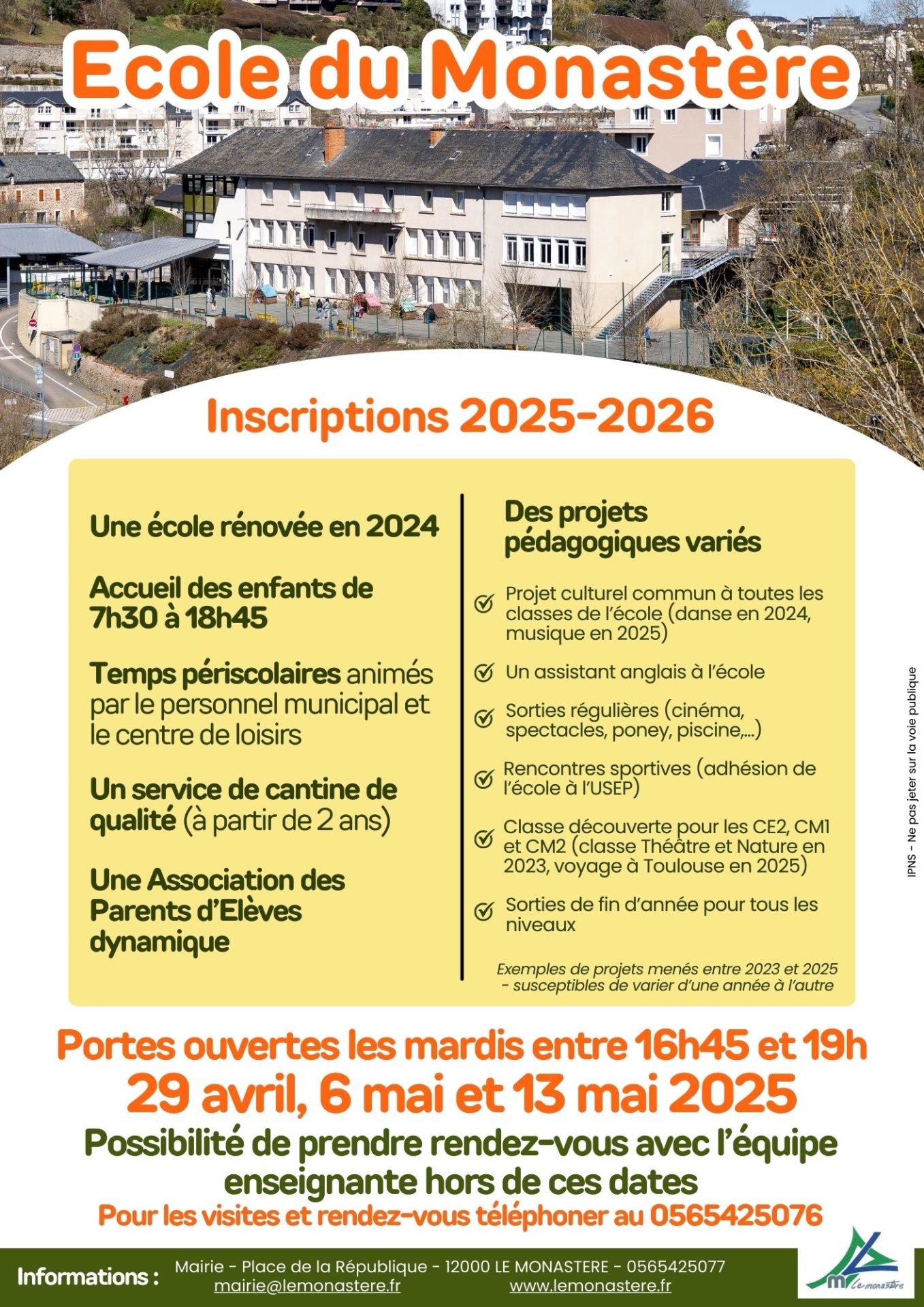 Lire la suite à propos de l’article Portes ouverte de l’école
