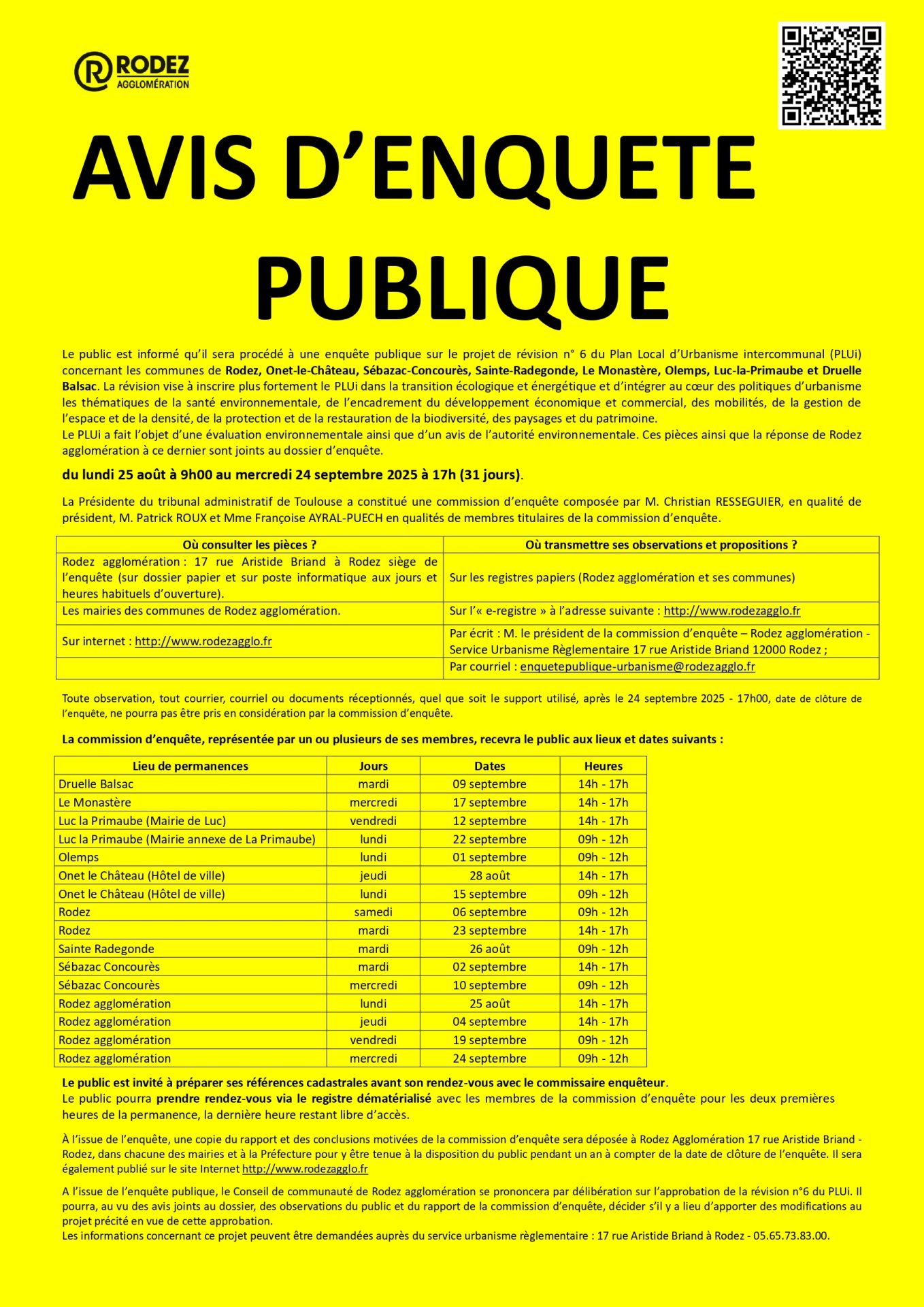 Lire la suite à propos de l’article Enquête publique PLUi